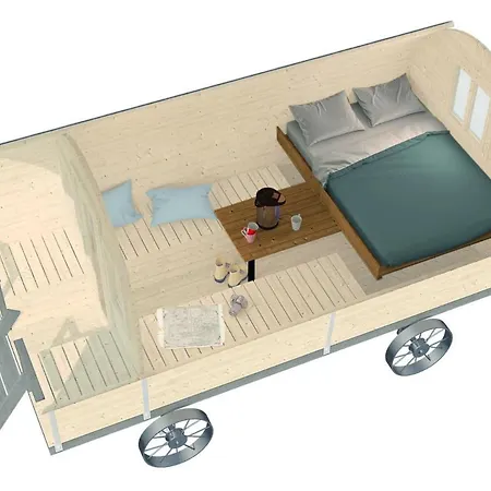 Fasshotel Westernwagen, Beheizt 2-3 Personen * キルヒェンシッテンバッハ